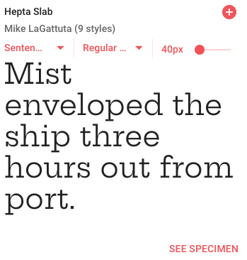 Hepta Slab Google Font